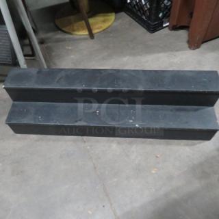 Wooden 2 Shelf Liquor Display Shelf.  33X8X8