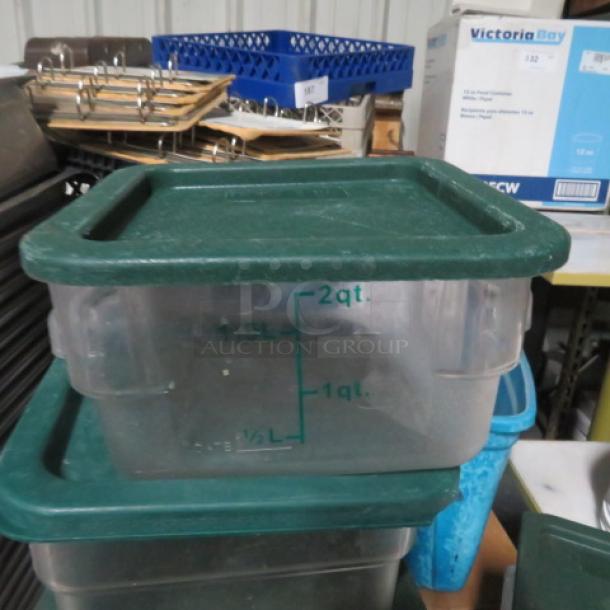 One 2 Quart Food Storage Container With Lid. - Image 1 of 1