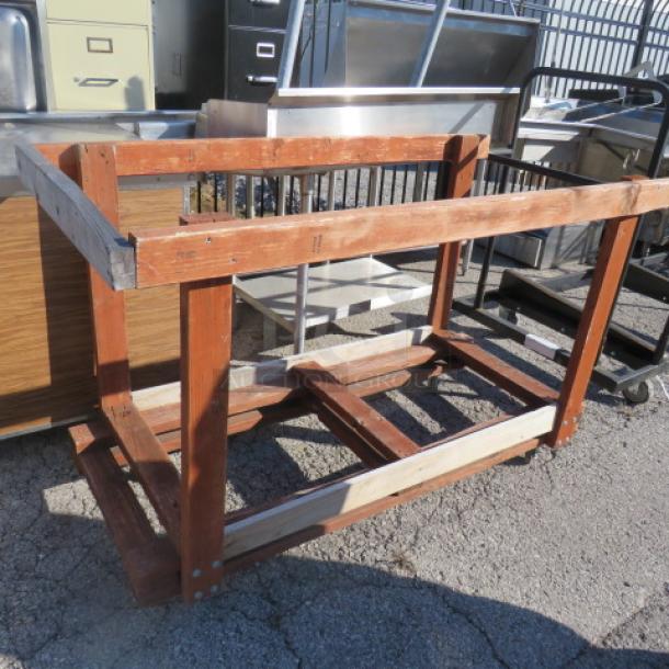 One Wooden Chair Mover On Casters. 64X31X39 - Image 2 of 2