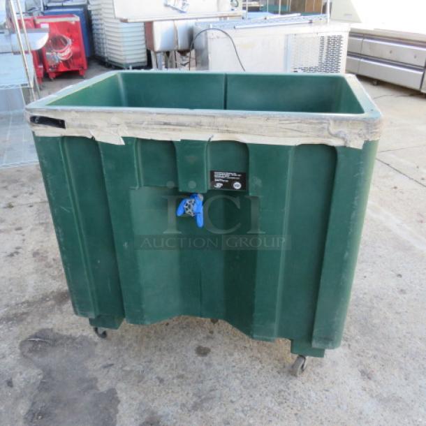 One Green IRP Frost Box On Casters With Drain. Model# 060. 36X24X36 - Image 1 of 1