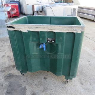 One Green IRP Frost Box On Casters With Drain. Model# 060. 36X24X36