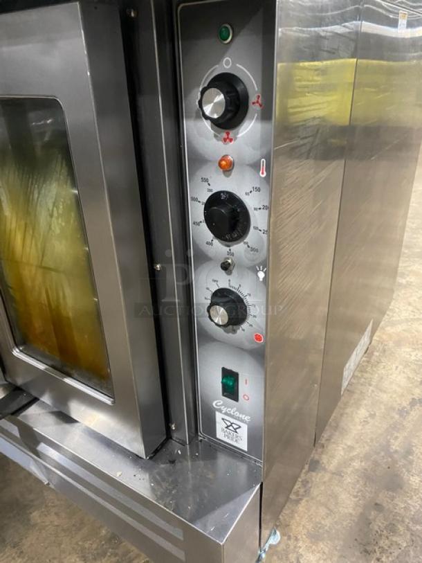 Bakers Pride Cyclone/Superior Series Commercial Stainless Steel Natural Gas Powered Double Stacked Convection Oven! With Wire Oven Racks! Model: BCO11G SN: 555031306004! 120V! On Casters! 2X Your Bid Makes One Unit! - Image 9 of 10