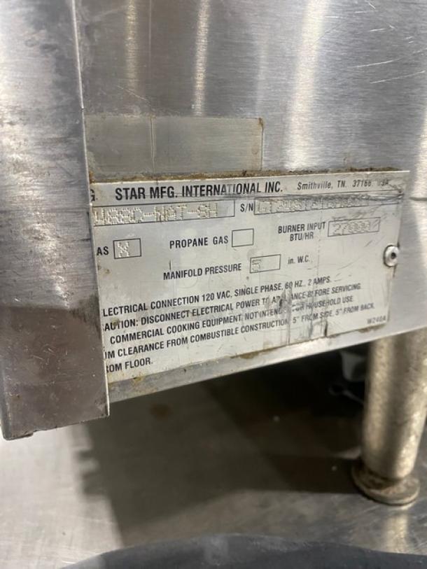 GREAT! Lang Commercial Stainless Steel Natural Gas Powered 48" Countertop Mirror Shine Highly Polished Chrome Top Flat Griddle! With Thermostatic Controls! Model: 148SC-NAT-SH SN: GT2481218A0011! 120V 1 Phase! On Legs! - Image 7 of 8
