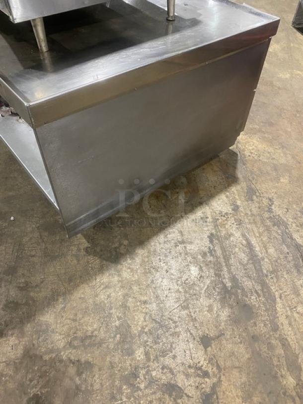 Delfield Commercial Stainless Steel 2 Drawer Refrigerated Chef Base/Equipment Stand! With Enclosed Dry Storage Space! Model: 17C52P SN: 1703150002864! 115V 1 Phase! On Casters! - Image 4 of 8