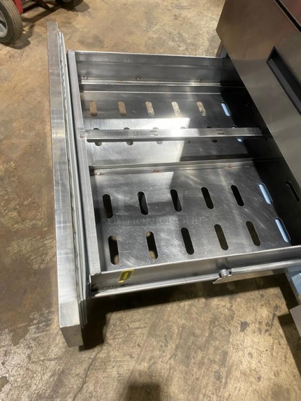 Delfield Commercial Stainless Steel 2 Drawer Refrigerated Chef Base/Equipment Stand! With Enclosed Dry Storage Space! Model: 17C52P SN: 1703150002864! 115V 1 Phase! On Casters! - Image 6 of 8