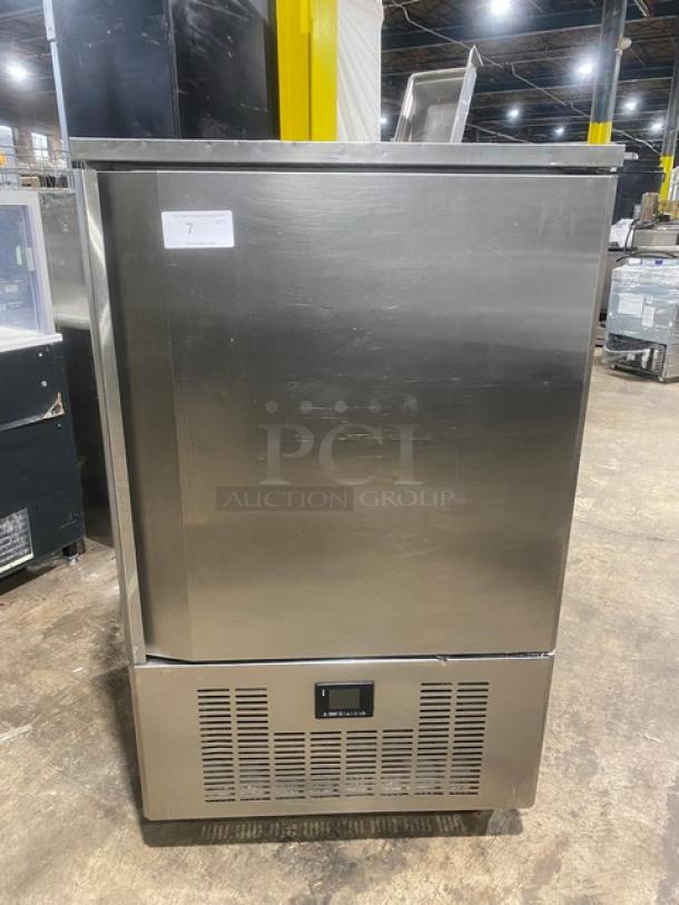 Evco Commercial Stainless Steel Solid Single Door Blast Chiller/Shock Freezer! With Built In Pan Holding Rack! Model: GN600BT! 110V! On Casters! - Image 1 of 10