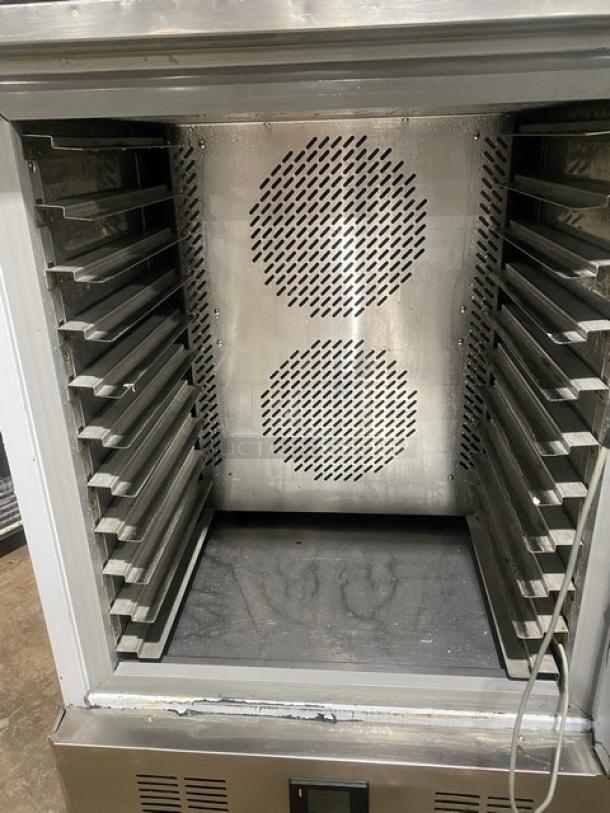 Evco Commercial Stainless Steel Solid Single Door Blast Chiller/Shock Freezer! With Built In Pan Holding Rack! Model: GN600BT! 110V! On Casters! - Image 5 of 10
