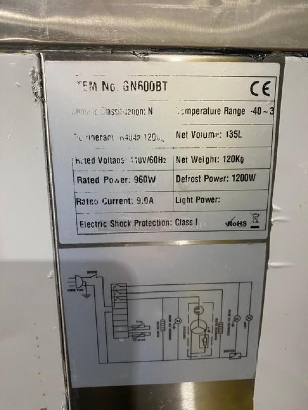 Evco Commercial Stainless Steel Solid Single Door Blast Chiller/Shock Freezer! With Built In Pan Holding Rack! Model: GN600BT! 110V! On Casters! - Image 9 of 10