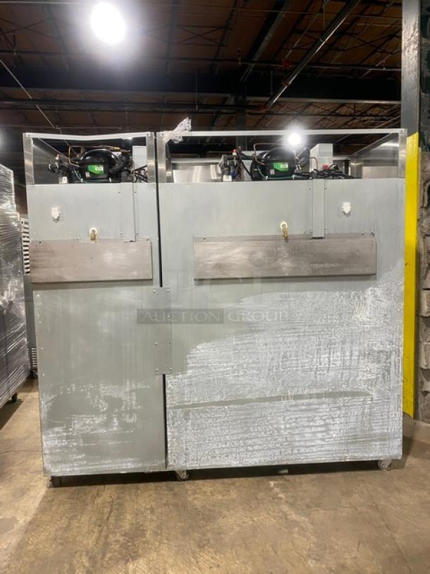 Hoshizaki Commercial Stainless Steel Solid 3 Door Reach In Refrigerator! With Poly Coated Wire Racks! Model: CR3S-FSCL SN: F70019J! 115V 1 Phase! On Casters! - Image 2 of 11