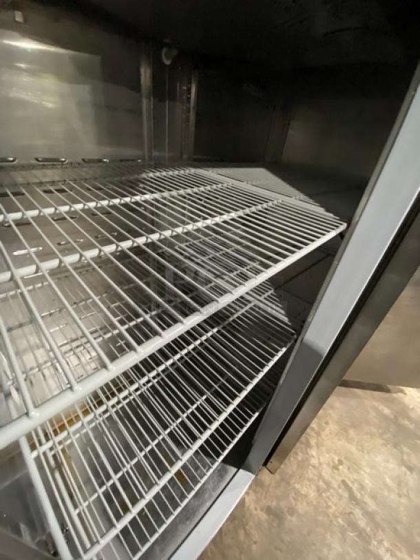 Hoshizaki Commercial Stainless Steel Solid 3 Door Reach In Refrigerator! With Poly Coated Wire Racks! Model: CR3S-FSCL SN: F70019J! 115V 1 Phase! On Casters! - Image 6 of 11