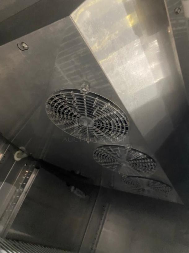 Hoshizaki Commercial Stainless Steel Solid 3 Door Reach In Refrigerator! With Poly Coated Wire Racks! Model: CR3S-FSCL SN: F70019J! 115V 1 Phase! On Casters! - Image 7 of 11