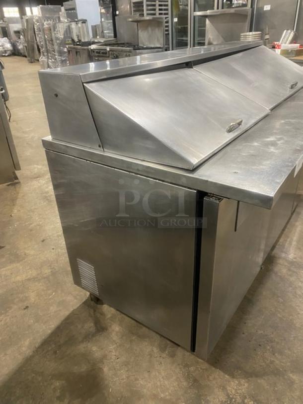 True Commercial Stainless Steel 3 Door Refrigerated Bain Marie Style Mega Top Salad/Sandwich Prep Table! With Poly Coated Wire Racks! On Casters! - Image 2 of 9
