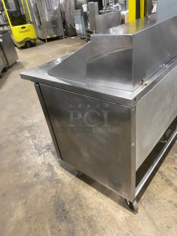 True Commercial Stainless Steel 3 Door Refrigerated Bain Marie Style Mega Top Salad/Sandwich Prep Table! With Poly Coated Wire Racks! On Casters! - Image 4 of 9
