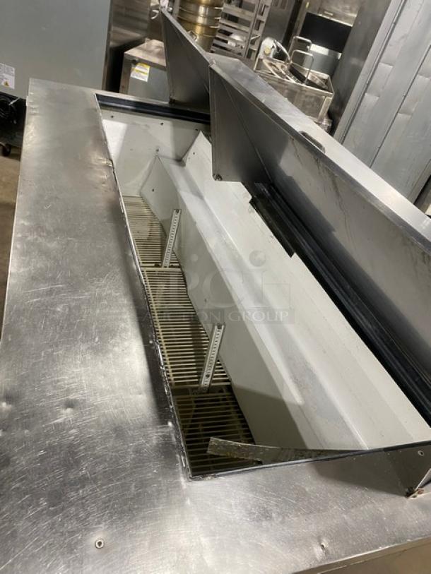 True Commercial Stainless Steel 3 Door Refrigerated Bain Marie Style Mega Top Salad/Sandwich Prep Table! With Poly Coated Wire Racks! On Casters! - Image 8 of 9