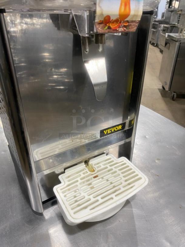 Vevor Commercial Stainless Steel Refrigerated Countertop 18 L. Juice Dispenser! With Drip Tray & Clear Polycarbonate Tank! Model: LSJ18LX1 SN: 230609 6461 1 0038! 110V 1 Phase! - Image 7 of 8
