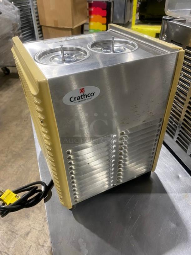 Crathco By Grindmaster Commercial Stainless Steel Refrigerated Countertop Mini-Twin Double Cold Beverage Dispenser! Model: E27/E29-4 SN: T143378! 115V 1 Phase! - Image 4 of 7