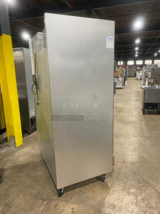 Traulsen Commercial Stainless Steel Solid 2 Door Reach In Refrigerator! Energy Star Certified! With Poly Coated Wire Racks! Model: G20010 SN: M98276J08! 115V 1 Phase! On Casters! - Image 3 of 10