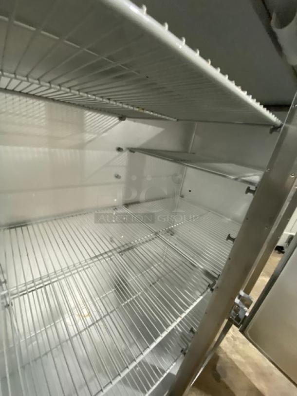 Traulsen Commercial Stainless Steel Solid 2 Door Reach In Refrigerator! Energy Star Certified! With Poly Coated Wire Racks! Model: G20010 SN: M98276J08! 115V 1 Phase! On Casters! - Image 6 of 10