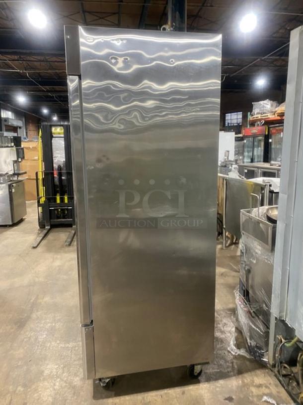 MoTak Commercial Stainless Steel Solid Single Door Reach In Freezer! With Poly Coated Wire Racks! Model: MSD-1DF-BAL-X SN: 6015171221101316! 115V 1 Phase! On Casters! - Image 2 of 9