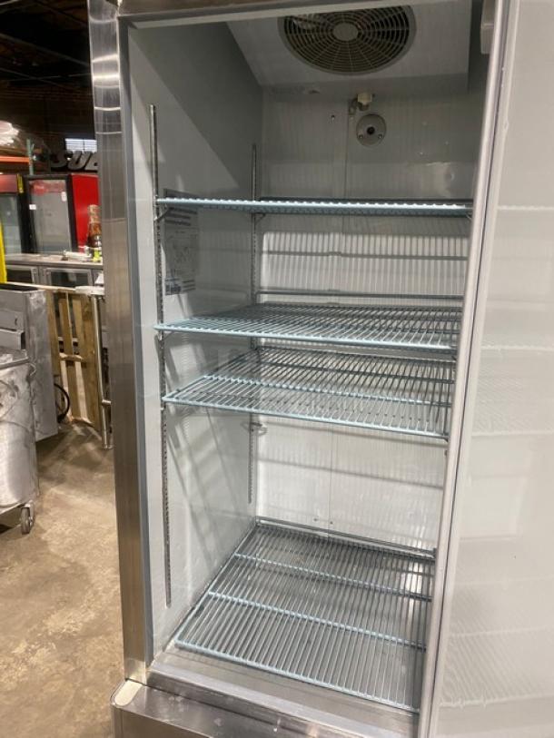 MoTak Commercial Stainless Steel Solid Single Door Reach In Freezer! With Poly Coated Wire Racks! Model: MSD-1DF-BAL-X SN: 6015171221101316! 115V 1 Phase! On Casters! - Image 5 of 9