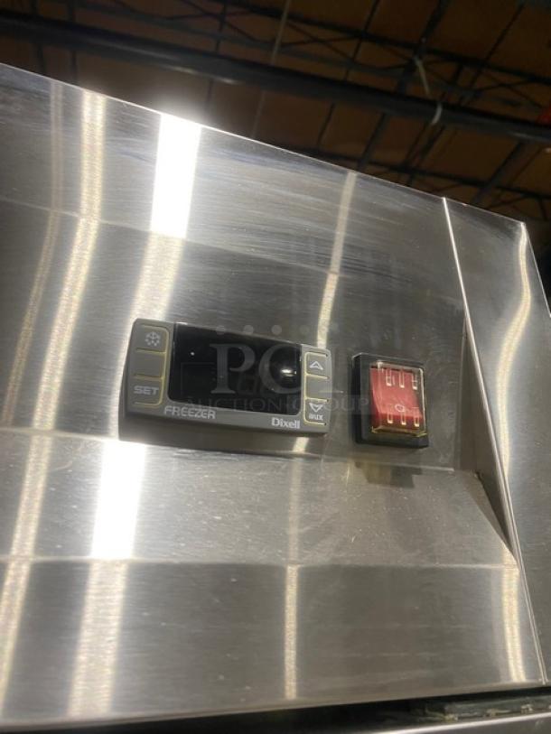MoTak Commercial Stainless Steel Solid Single Door Reach In Freezer! With Poly Coated Wire Racks! Model: MSD-1DF-BAL-X SN: 6015171221101316! 115V 1 Phase! On Casters! - Image 8 of 9