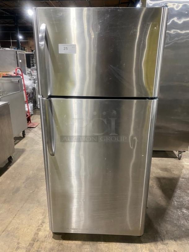 Frigidaire By Electrolux Home Products Commercial Stainless Steel Dual Section Reach In Refrigerator/Freezer Combo! With Clear Drawers & Adjustable Shelves! Model: FFTR1821QS3 SN: BA60512204! 115V 1 Phase! - Image 1 of 9