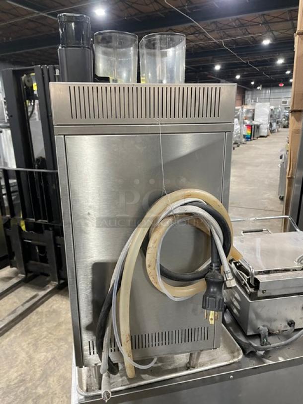 Melitta Cafina CT8 Series Commercial Stainless Steel Countertop Automatic Coffee/Latte/Espresso Machine! With Touch Screen Control Monitor! With 2 Hoppers! Model: CT8-2G-2TF-WO-0-1IS SN: 53581! 208V 2 Phase! On Legs! - Image 4 of 9