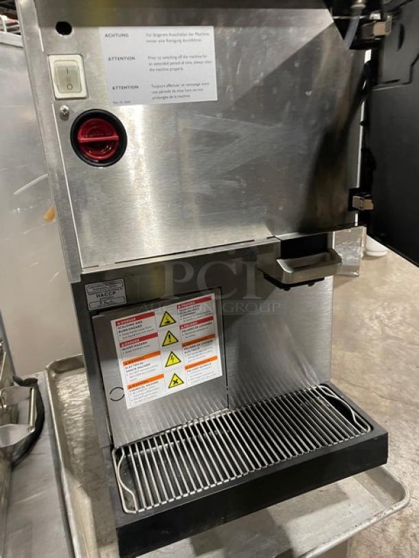 Melitta Cafina CT8 Series Commercial Stainless Steel Countertop Automatic Coffee/Latte/Espresso Machine! With Touch Screen Control Monitor! With 2 Hoppers! Model: CT8-2G-2TF-WO-0-1IS SN: 53581! 208V 2 Phase! On Legs! - Image 6 of 9