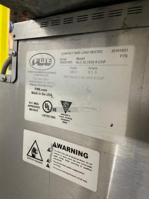 FWE Commercial Stainless Steel Hot Food Warmer/Heated Holding Cabinet! With Wired Racks! Model: HLC-SL1826-8-CHP SN: 165031501! 120V 1 Phase! On Casters! - Image 5 of 8