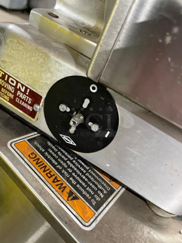 Fleetwood Commercial Stainless Steel Electric Powered Countertop Meat Grinder! With Grinder Head Attachment! Model: M-12-S SN: D.01.10092! 115V 1 Phase! On Non-Slip Grip Feet! - Image 5 of 9