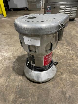 The Ruby 2000 Commercial Stainless-Steel Heavy-Duty Countertop Juice Extractor! Model: Ruby 2000 SN: 4573! 115-117V 1 Phase!