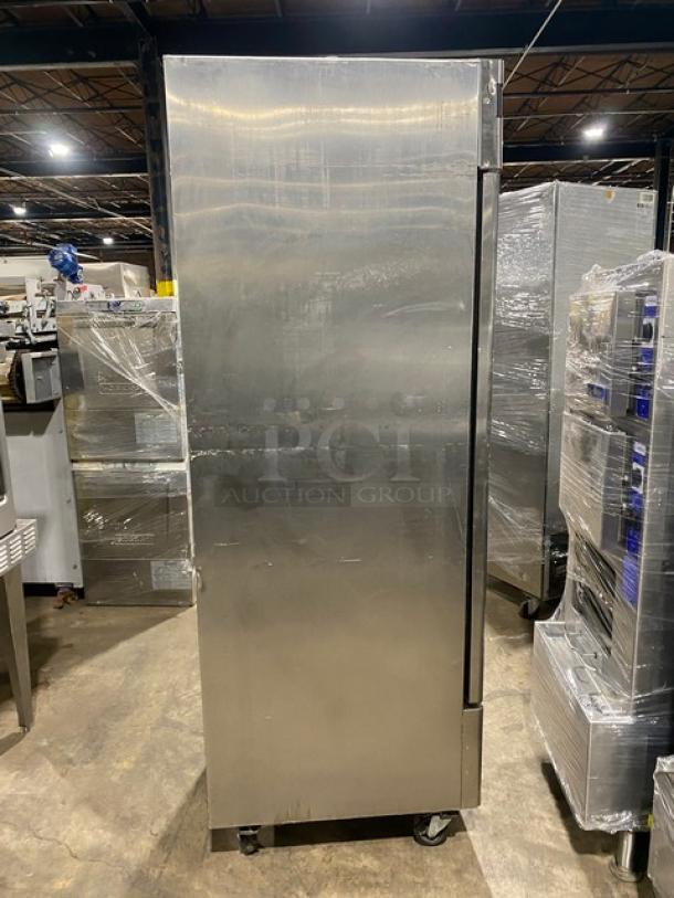 Turbo-Air Commercial Stainless Steel Solid Single Door Reach In Deluxe Freezer! Energy Star Certified! With Poly Coated Wire Racks! Model: TSF-23SD SN: DF23211003! 115V 1 Phase! On Casters! - Image 3 of 10