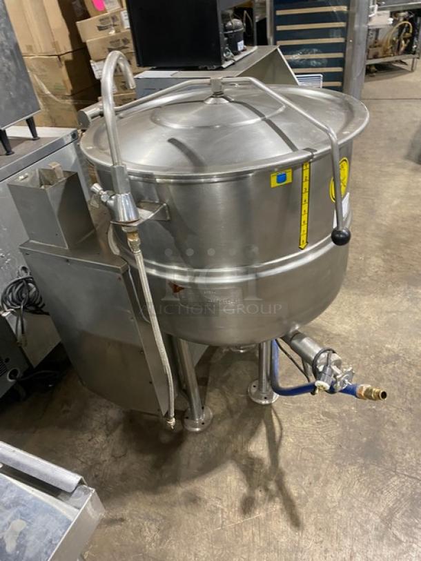 Cleveland Range Commercial Stainless Steel Natural Gas Powered 40 Gal. Self Contained Stationary Steam Kettle! With Gooseneck Faucet! Model: KGL-40 SN: WT4921-99L-01! On Legs! Working When Removed! - Image 2 of 8