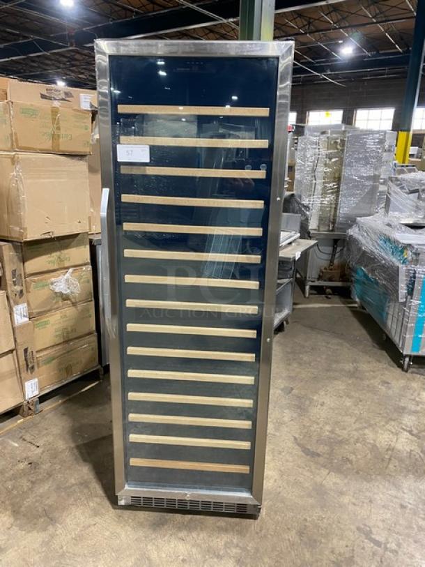 EdgeStar Commercial Built-In/Free-Standing Single Glass Door 151 Bottle Wine Cooler! With Retractable Shelves! - Image 1 of 8