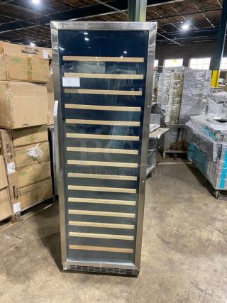 EdgeStar Commercial Built-In/Free-Standing Single Glass Door 151 Bottle Wine Cooler! With Retractable Shelves!