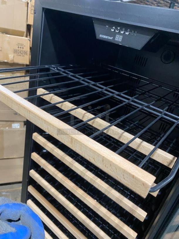 EdgeStar Commercial Built-In/Free-Standing Single Glass Door 151 Bottle Wine Cooler! With Retractable Shelves! - Image 7 of 8