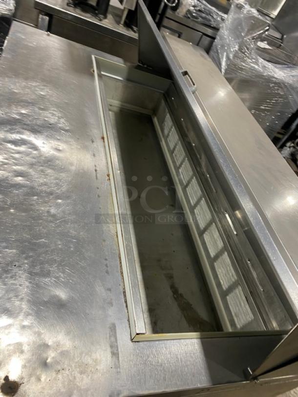 Beverage-Air Commercial Stainless Steel 2 Door Refrigerated Bain Marie Style Mega Top Salad/Sandwich Prep Table! Model: SP48-12! 115V 1 Phase! On Casters! - Image 8 of 9