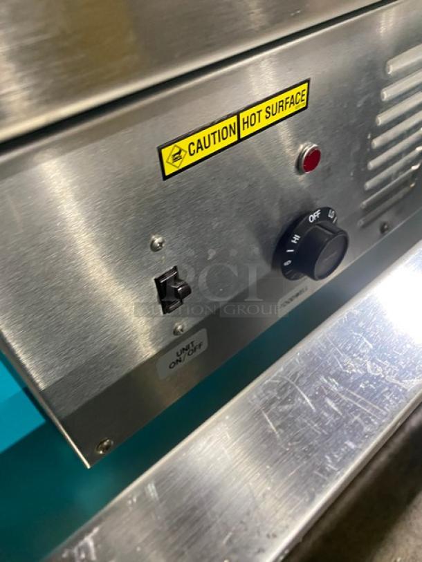 Delfield Commercial Stainless Steel Custom Buffet Style Hot/Cold Counter! With Lift Open Sneeze Guard! With Foldable Tray Slide & Prep Station! Model: Custom SN: 92011801M! 120/208-230V 1 Phase! On Casters! - Image 7 of 11