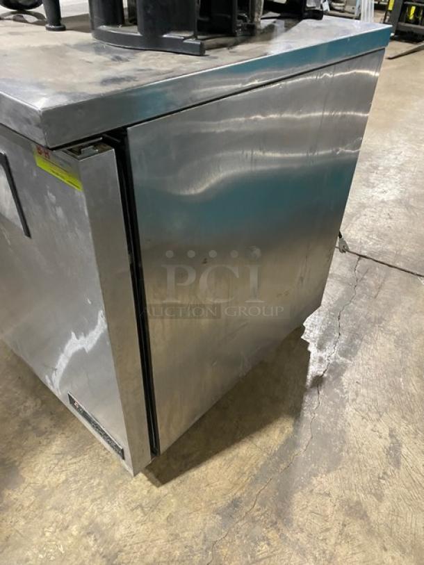 True Commercial Stainless Steel Single Door Undercounter Refrigerator! With Poly Coated Wire Racks! Model: TUC-27 SN: 8505013! 115V 1 Phase! On Casters! - Image 2 of 7