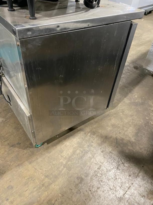 True Commercial Stainless Steel Single Door Undercounter Refrigerator! With Poly Coated Wire Racks! Model: TUC-27 SN: 8505013! 115V 1 Phase! On Casters! - Image 4 of 7