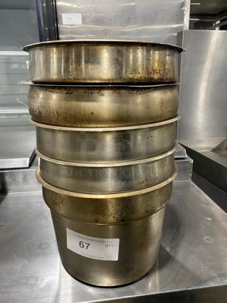 Lot Of Commercial Stainless Steel Vegetable Inset Pans! All One Money!