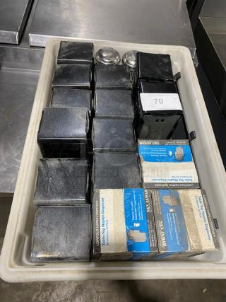 Lot Of Commercial Tabletop Napkin Dispensers! With Spice/Grated Cheese Shakers! All One Money!