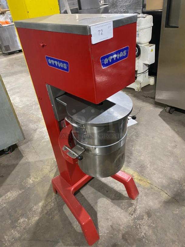 Attias Commercial Red Heavy Duty Floor Style Chocolate Kettle Mixer! Model: USA30! 115V 1 Phase! - Image 2 of 8