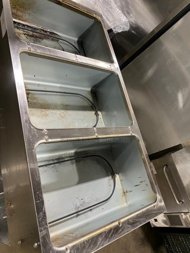 Commercial Stainless Steel 3 Bay Hot Food Steam Table! With Undershelf! On Legs! - Image 4 of 7