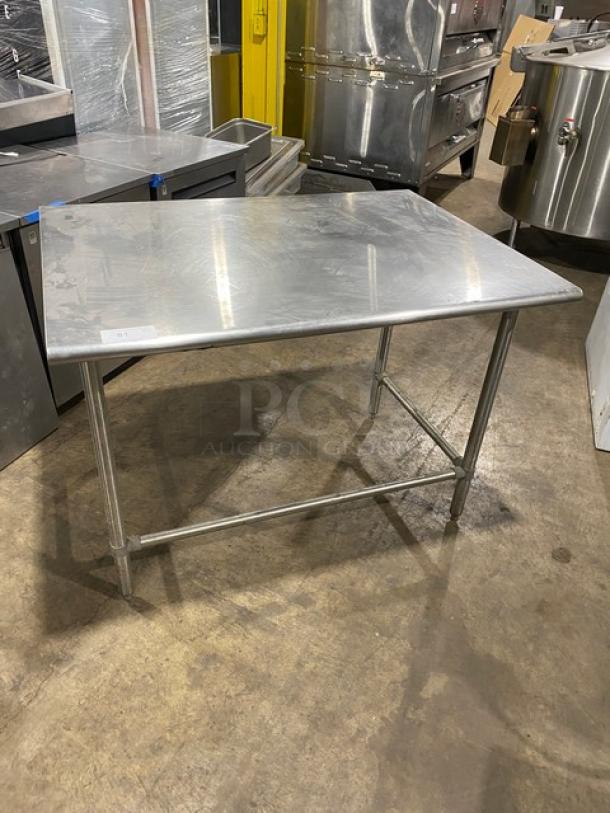 Eagle Group Commercial Stainless Steel 48"x36" Open Base Worktable! Model: T3648STEB SN: 1810231092! On Bullet Feet Legs! - Image 1 of 6