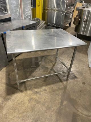 Eagle Group Commercial Stainless Steel 48"x36" Open Base Worktable! Model: T3648STEB SN: 1810231092! On Bullet Feet Legs!