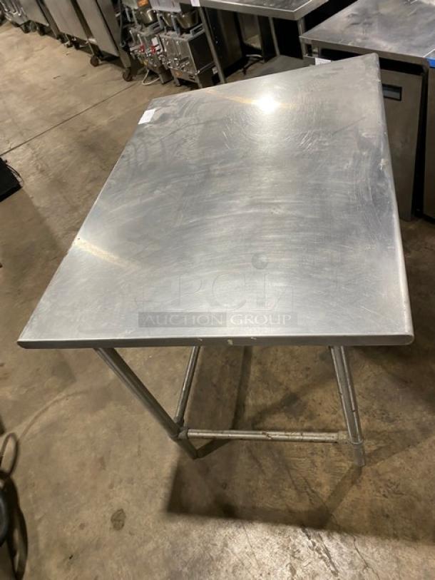 Eagle Group Commercial Stainless Steel 48"x36" Open Base Worktable! Model: T3648STEB SN: 1810231092! On Bullet Feet Legs! - Image 4 of 6