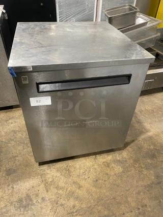 Delfield Commercial Stainless Steel Single Door Undercounter Worktop Refrigerator! Model: 406P-STAR2 SN: 1812152002113! 115V 1 Phase! On Casters!