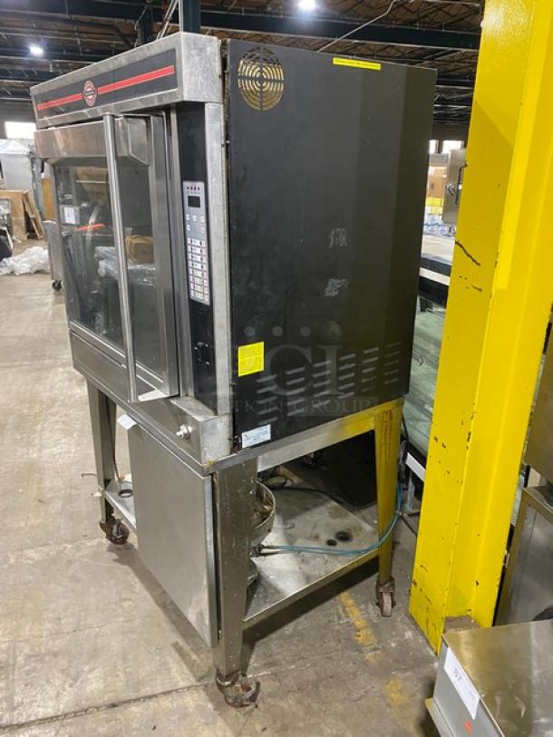 Cleveland Range Boston Market Style Commercial Stainless Steel Natural Gas Powered Open Display Rotisserie Convection Oven! With Single Undershelf Base! Model: BMR32 SN: WC98203-06I-01! 115V 1 Phase! On Casters! - Image 2 of 8
