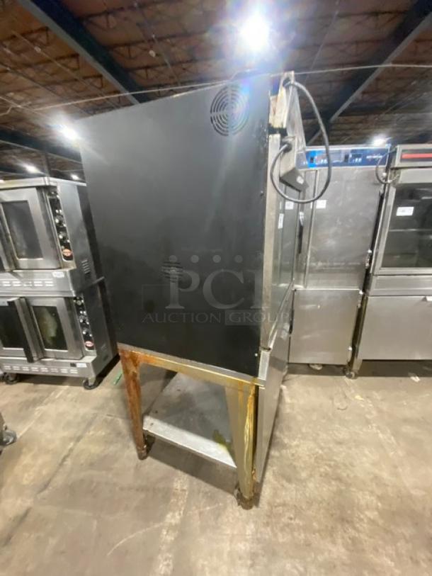 Cleveland Range Boston Market Style Commercial Stainless Steel Natural Gas Powered Open Display Rotisserie Convection Oven! With Single Undershelf Base! Model: BMR32 SN: WC33839-96C-01! 115V 1 Phase! On Casters! - Image 2 of 8